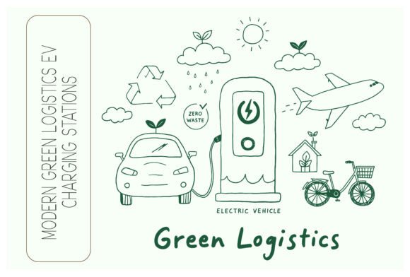 Charging Station Vector Illustration