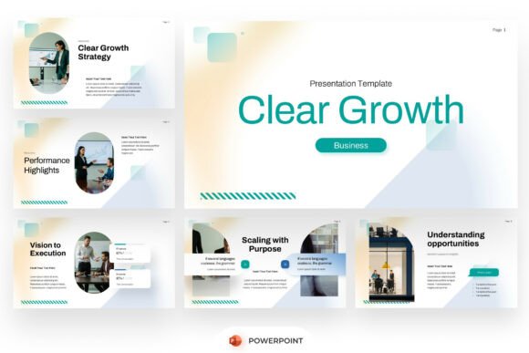 Clear Growth PowerPoint: A Practical Choice for Strategic Business Presentations