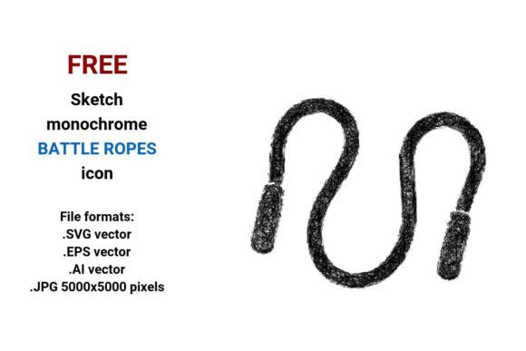 FREE Sketch Battle Ropes Icon