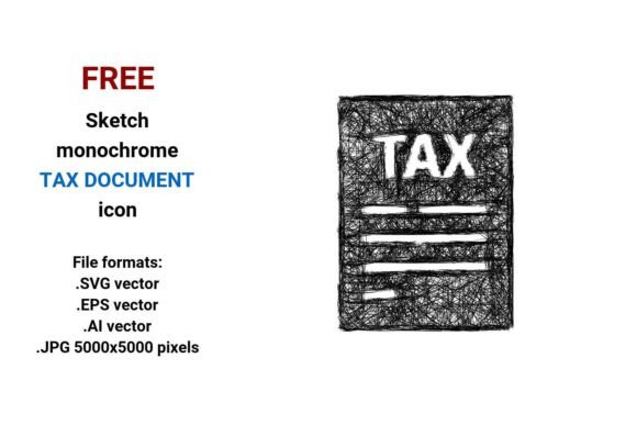 FREE Sketch Tax Document Icon: A Versatile, Scalable Asset for Modern Finance & Design Workflows