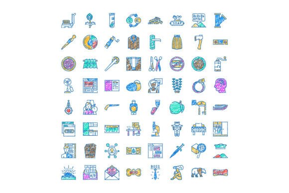 Hand Drawn Sketch Doodle Icons Set