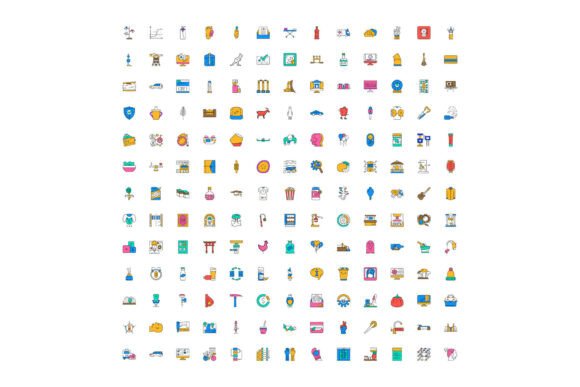 Linear Colorful Outline Icons Collection: Practical, Versatile Icons for Modern Digital Design