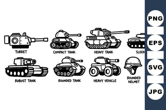 Military Tank Vector Set