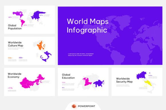World Map Infograph PowerPoint: A Practical Tool for Visualizing Global Ideas